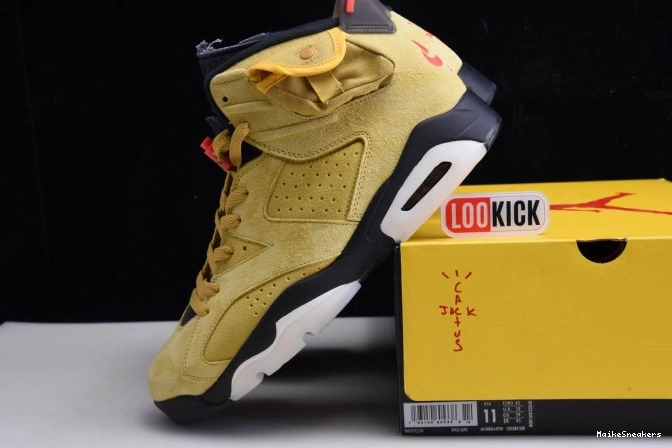 MaikeSneakers JORDAN 6 AIR SCOTT YELLOW X CN1084-300 TRAVIS 0803